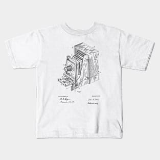 CAMERA VINTAGE PATENT DRAWING Kids T-Shirt